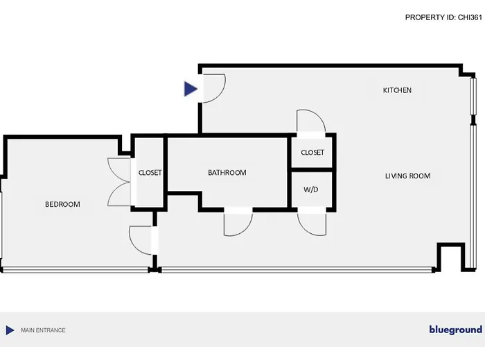 Apartment River N 1br W Gym Pool Nr L Stop Chi-361